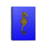 Golden Seahorse Ruled Spiral Notebook