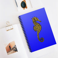 Golden Seahorse Ruled Spiral Notebook