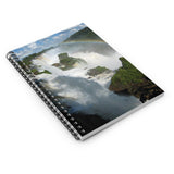 Waterfall and Rainbow Ruled Spiral Notebook