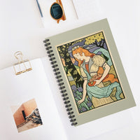 Art Nouveau Woman Ruled Spiral Notebook