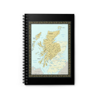 Scotland Clans Map Ruled Spiral Notebook