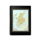 Scotland Clans Map Ruled Spiral Notebook