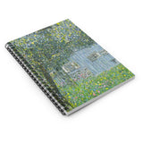Impressionistic Landscape with Building Ruled Spiral Notebook