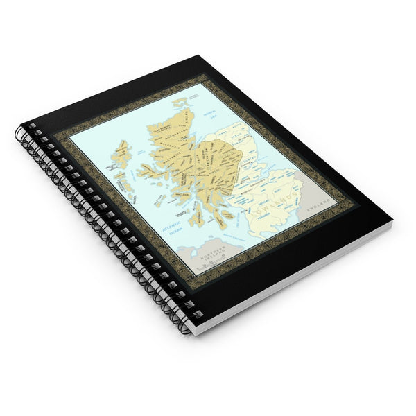 Scotland Notebook. Amazon Scotland Clans Map Ruled Spiral Notebook