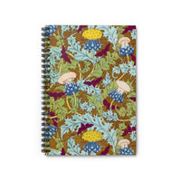 Art Deco Thistles Ruled Spiral Notebook