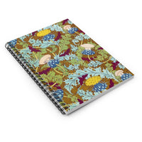 Art Deco Thistles Ruled Spiral Notebook