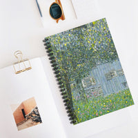 Impressionistic Landscape with Building Ruled Spiral Notebook
