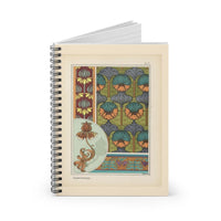 Art Nouveau Flowers Spiral Notebook - Ruled Line