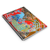 Art Nouveau Peacock Ruled Spiral Notebook