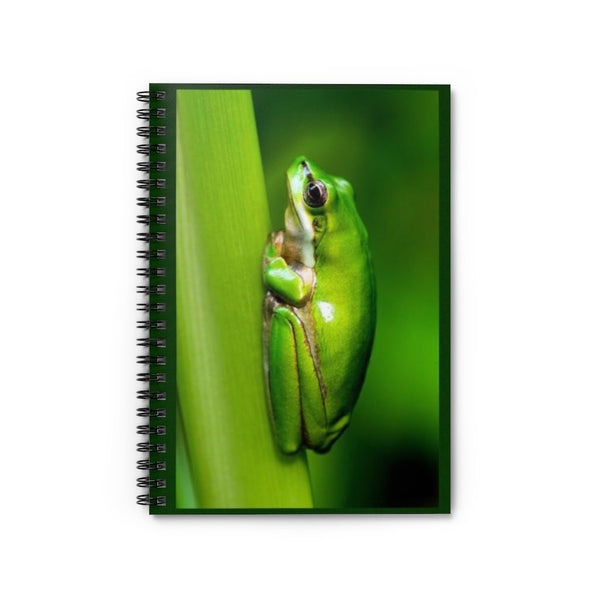 Green Tree Frog Spiral Notebook - Ruled Line