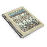 Art Nouveau Yellow Lilies Ruled Spiral Notebook