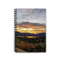 Sunrise over Dillon Reservoir Colorado Ruled Spiral Notebook