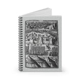 Engraved War Scene 16th Century Ruled Spiral Notebook