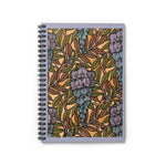 Art Nouveau Wisteria Flower Ruled Spiral Notebook