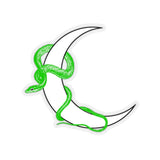 Green Garden Snake with Crescent Moon