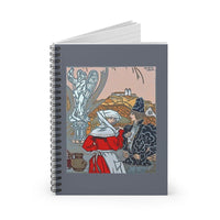 Art Nouveau Medieval Couple Ruled Spiral Notebook