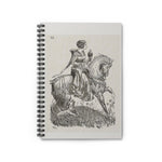 Lady Hawk Etching Ruled Spiral Notebook