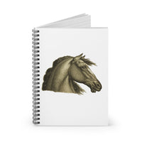 Etched Horse Profile Ruled Spiral Notebook