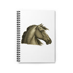 Etched Horse Profile Ruled Spiral Notebook