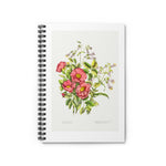 Canadian Wild Rose & Penstamon Beard Tongue Ruled Spiral Notebook