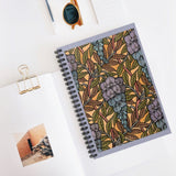 Art Nouveau Wisteria Flower Ruled Spiral Notebook