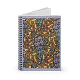 Art Nouveau Wisteria Flower Ruled Spiral Notebook