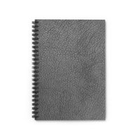 Gray "Leather" Ruled Spiral Notebook