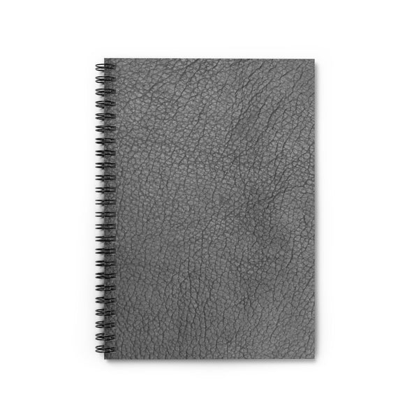 Gray "Leather" Ruled Spiral Notebook
