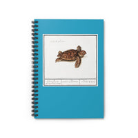 Sea Turtle Ruled Spiral Notebook Blue