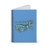 Medieval Seahorse and Fish Ruled Spiral Notebook