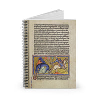 Illuminated Tiger and Knight Ruled Spiral Notebook