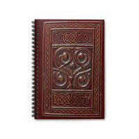 Celtic Design Leather-look Ruled Spiral Notebook