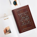 Celtic Design Leather-look Ruled Spiral Notebook