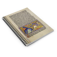 Illuminated Tiger and Knight Ruled Spiral Notebook