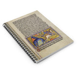 Illuminated Tiger and Knight Ruled Spiral Notebook